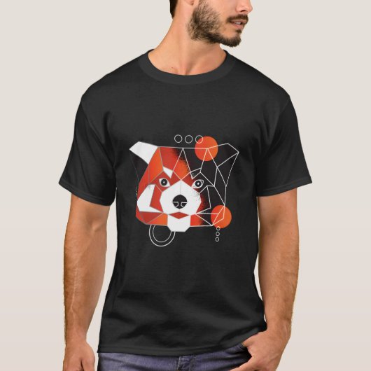 Polygon Roter Panda Minimal T-Shirt (Vorderseite)