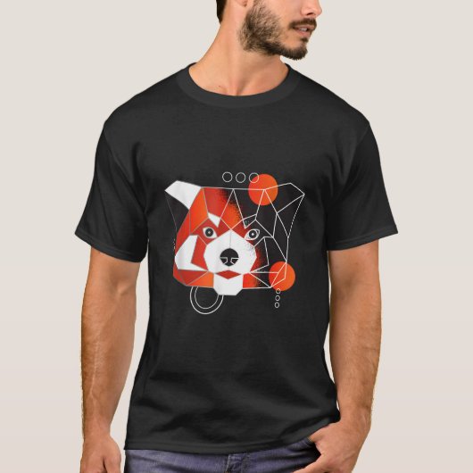 Polygon Roter Panda Minimal T-Shirt (Vorderseite)