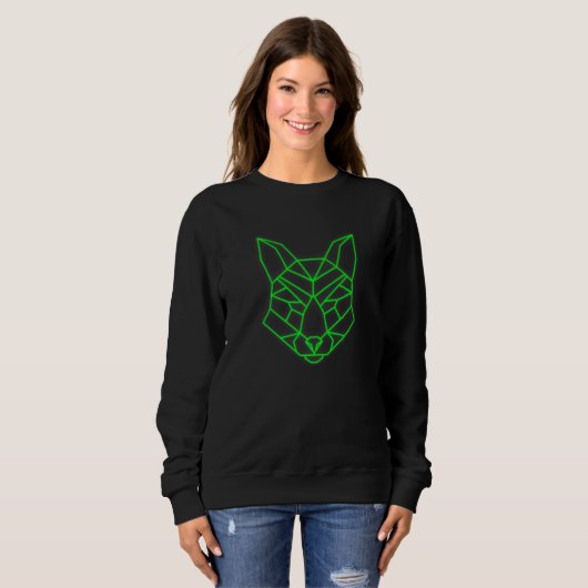 Polygon Triangle Fox Collector Cool Graphic Africa Sweatshirt (Vorne ganz)