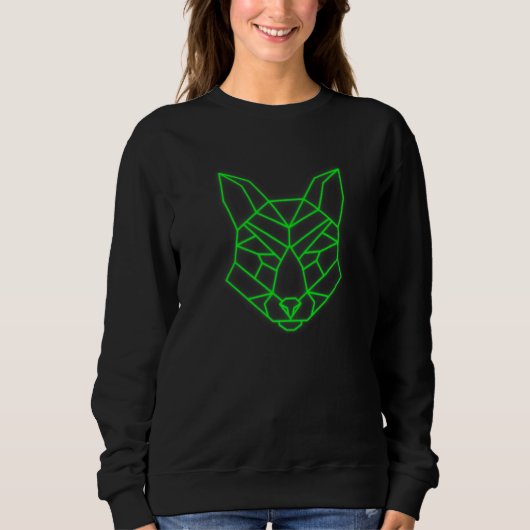 Polygon Triangle Fox Collector Cool Graphic Africa Sweatshirt (Vorderseite)