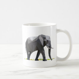 polygon triangle graphic art elephant kaffeetasse