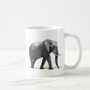 polygon triangle graphic art elephant kaffeetasse