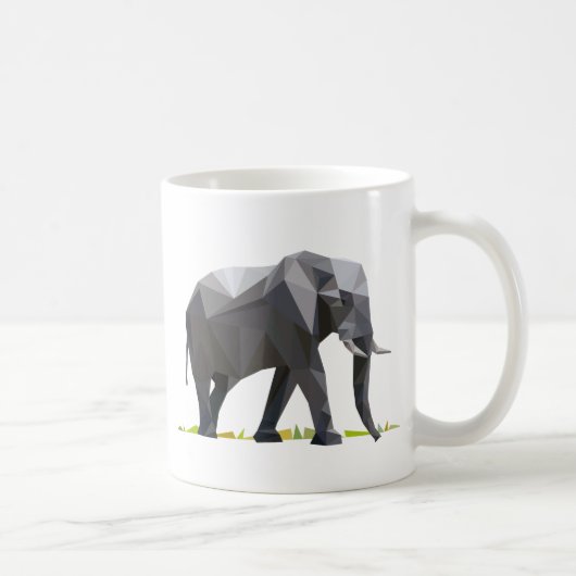 polygon triangle graphic art elephant kaffeetasse (Rechts)