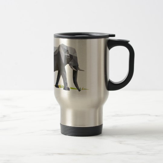polygon triangle graphic art elephant reisebecher