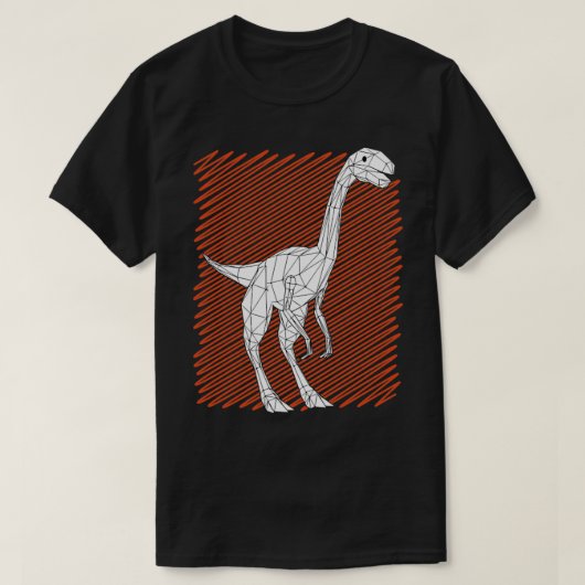 Polygonal Allosaurus lover Dinosaurier art T-Shirt (Design vorne)
