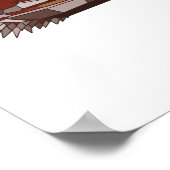 Polygonal Bartdragon Pet Reptile Lizard Poster (Ecke)