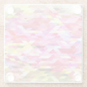 Polygonal digital, rosa abstrakt Vintag. Glasuntersetzer (Rückseite)