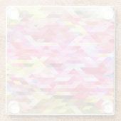 Polygonal digital, rosa abstrakt Vintag. Glasuntersetzer (Rückseite)