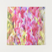 Polygonal digital, rosa abstrakt Vintag. Wandteppich (Vorderseite (Horizontal))