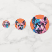 Polygonal Dog Portraits Konfetti (Vorderseiten)