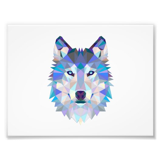 Polygonal geometric wolf head fotodruck (Vorne)