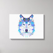 Polygonal geometric wolf head leinwanddruck (Vorderseite)