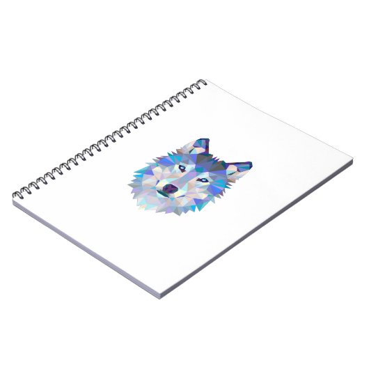 Polygonal geometric wolf head notizblock (Linke Seite)
