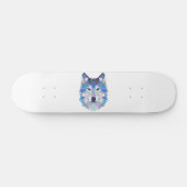 Polygonal geometric wolf head skateboard (Horizontal)