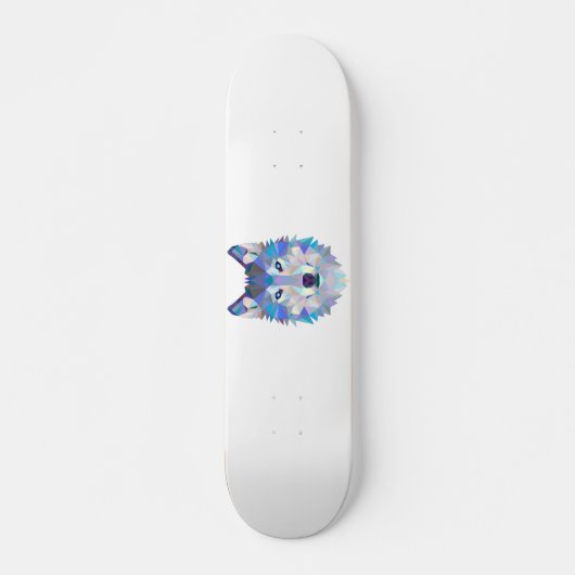 Polygonal geometric wolf head skateboard (Vorne)