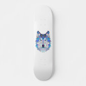 Polygonal geometric wolf head skateboard (Vorne)