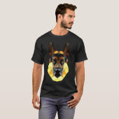 Polygonal German Shepherd T-Shirt (Vorne ganz)
