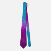 Polygonal Lila & Blue Ombre Krawatte (Vorderseite)
