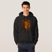 Polygonal Lion Head - Geometrischer Power-Design f Hoodie (Vorne ganz)