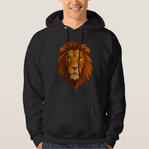 Polygonal Lion Head - Geometrischer Power-Design f Hoodie