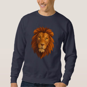Polygonal Lion Head - Geometrischer Power-Design f Sweatshirt