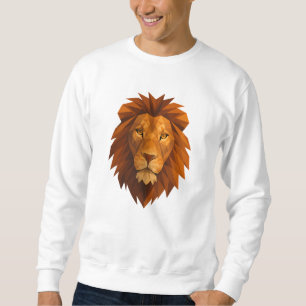 Polygonal Lion Head - Geometrischer Power-Design f Sweatshirt