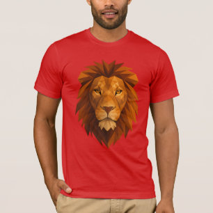 Polygonal Lion Head - Geometrischer Power-Design f T-Shirt