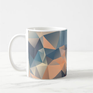 Polygonal Mosaik: kreative geometrische Eleganz. Kaffeetasse