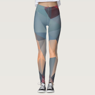 Polygonal Mosaik: kreative geometrische Eleganz. Leggings