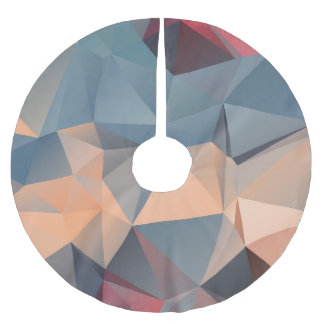 Polygonal Mosaik: kreative geometrische Eleganz. Polyester Weihnachtsbaumdecke