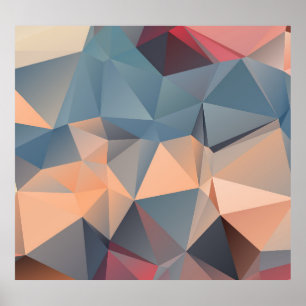 Polygonal Mosaik: kreative geometrische Eleganz. Poster
