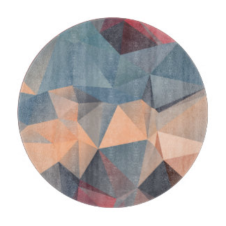 Polygonal Mosaik: kreative geometrische Eleganz. Schneidebrett
