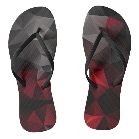 Polygonal , schwarz und rot badesandalen (Fußbett)