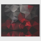 Polygonal , schwarz und rot geschenkpapier (Flach)