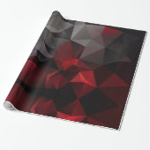 Polygonal , schwarz und rot geschenkpapier (Ungerollt)