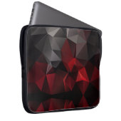 Polygonal , schwarz und rot laptopschutzhülle (Vorne Rechts)
