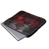 Polygonal , schwarz und rot laptopschutzhülle (Vorne Knopf)