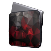 Polygonal , schwarz und rot laptopschutzhülle (Vorderseite Links)