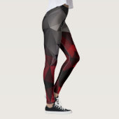 Polygonal , schwarz und rot leggings (Rechts)