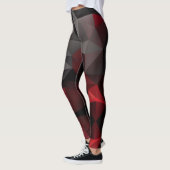 Polygonal , schwarz und rot leggings (Links)