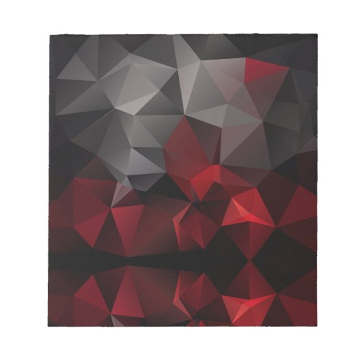 Polygonal , schwarz und rot notizblock (Vorderseite)