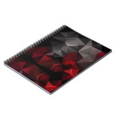 Polygonal , schwarz und rot notizblock (Linke Seite)