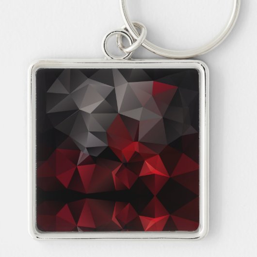 Polygonal , schwarz und rot schlüsselanhänger (Vorne)