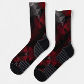 Polygonal , schwarz und rot socken (Links)