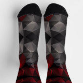 Polygonal , schwarz und rot socken (Oben)