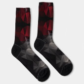 Polygonal , schwarz und rot socken (Rechts)