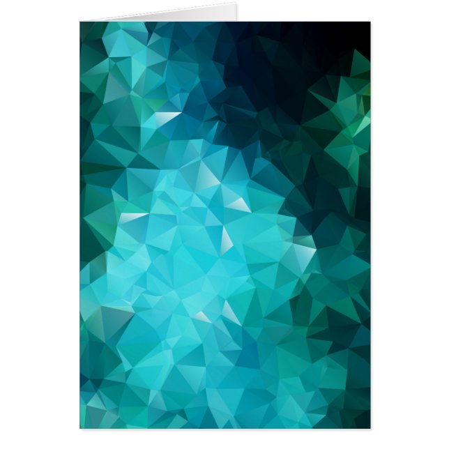 Polygonale Aquamarine Abstrakt (Vorne)