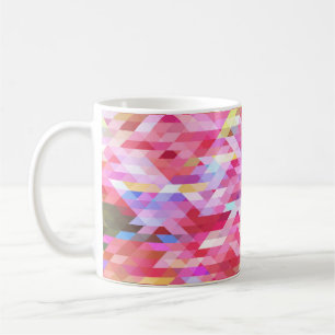 Polygonale digitale, rosa abstrakte Vintage-Optik. Kaffeetasse