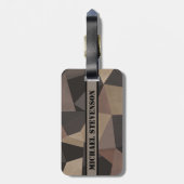 Polygonale Dreiecke, geometrisch braun Gepäckanhänger (Rückseite vertikal)