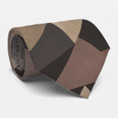 Polygonale Dreiecke, geometrisch braun Krawatte (Gerollt)